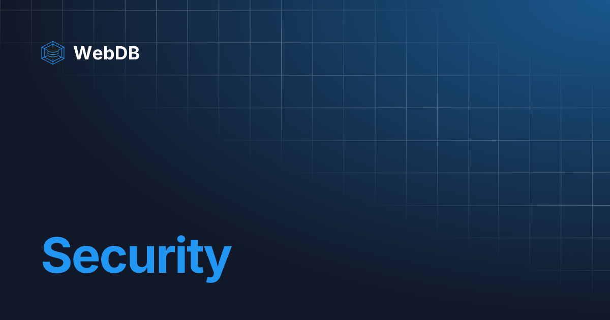 Security webdb
