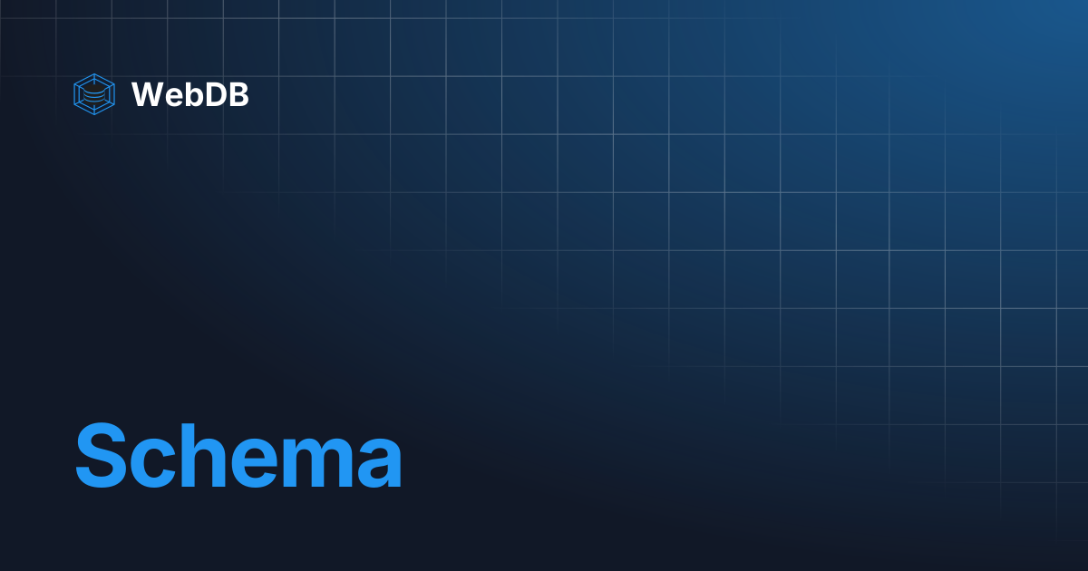 Schema webdb