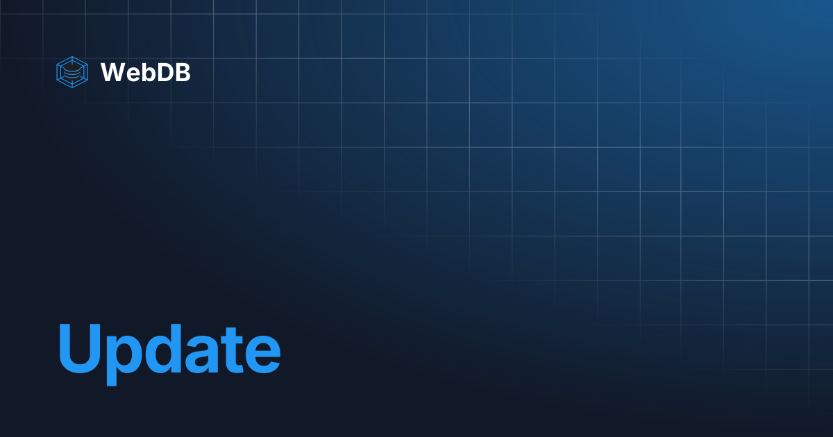 Update webdb
